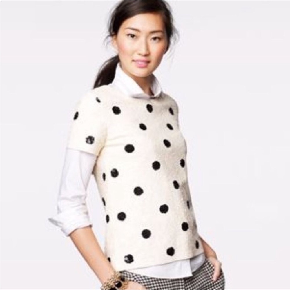 J. Crew Sequin Polka Dot Tee